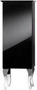Пенал прям. c левым откр. h1345х350х450мм, фасад/корп. в черн. лаке, ножки изогн. в гл. хроме,  ZZ Burgbad Diva UHAA045LF0004K0004B0001