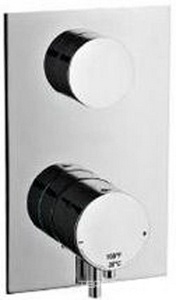 Смеситель-термостат для душа встраиваемый в стену, с переключателем, на 2 "Потребителя", (цв. хром),  ZZ 3M Arche 7571VL CC