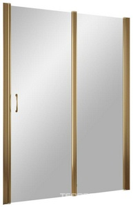 Дверь в нишу , 145x190 см, правая, распашная с неподвижным элементом, профиль бронза, стекло прозрачное ZZ Vegas Glass EP-F-1 EP-F-1 0145 05 01 прав.