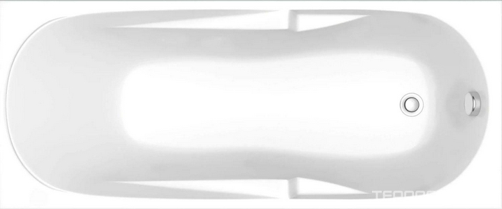 Ванна акриловая  170х70 см (БЕЗ каркаса n039608 и сифона 19649) ZZ Bas Нептун В 00026