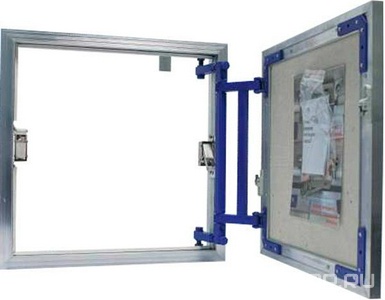 Люк сантехнический ревизионный  80(в)*40(ш) см, открывание нажатием, ключ для регулировки в комплекте ZZ Люкер AL-KR AL-KR 80/40