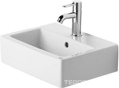 Умывальник 450х350мм, 1 отв. для смесителя  (с переливом),  ZZ Duravit Vero 0704450000