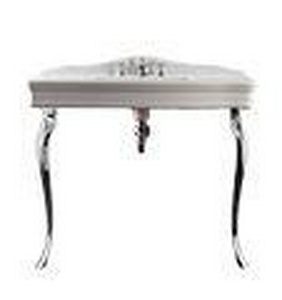 Раковина-консоль 1090х570хh850/950мм, с 1 отв. для смесителя, керамика цв.белый, ножки метал цв.хром,  ZZ Devon & Devon Colette DECOLETT EBI(1)FGCR