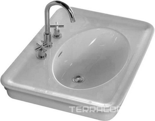 Раковина 750х550мм, прямоугольная, с 1 отв. д/смес., (креплен. в компл.), Dolcevita ZZ