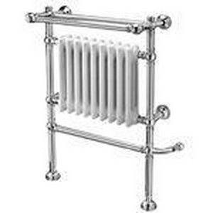 Полотенцесушитель напольн. с белым эмал.радиат. 680(600)хh972х295мм, (цв. бронза), (эл.+Box, 230V, 150W, подкл.справа!!!), креп/комп.,  ZZ Margaroli Armonia 9-502 Old Brass+пл (Эл.+Box)