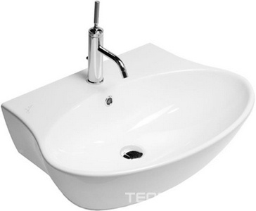 Раковина 560х445мм, 1 отв. д/смес., с переливом, (без креплен.YR47)  ZZ Hatria Nido YOTT01