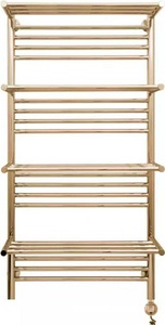 Полотенцесушитель "" 1200*600 мм + 4 полки., электрический, пульт управ. справа, в комплекте 4 телескоп.кроншт. золото ZZ Сунержа Богема 03-0509-1260