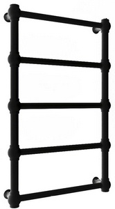 Полотенцесушитель (на электику и закрытую систему отопл.,без комплектующих), (цв. матовый RAL 9005),  h800х504мм ZZ Terma Retro RETRO 800/504  / цв.чёрн мат. RAL 9005