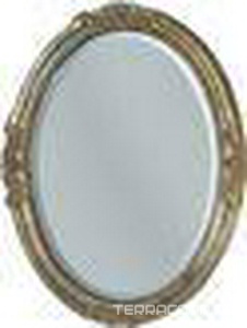 Зеркало овальное в багетной раме 620х820мм (цв. Foglia Argento, горизонт. монтаж),  ZZ Gaia Veneto Veneto/Foglia Argento