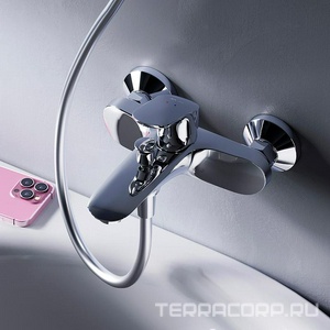 Смеситель для ванны/душа , с установочным комплектом, БЕЗ аксессуаров, хром AMPM Like F8010016