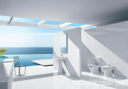 Биде напольное Меридиан, БЕЗ крышки, 1 отв.для смесит., крепеж в комплекте ZZ Roca Meridian 357244000