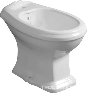 Биде напольное 360х570хh390мм, 1 отв. д/смес., (без желоба по периметру), БЕЗ креплен.к полу, (цв. белый)  ZZ Simas Arcade AR 833