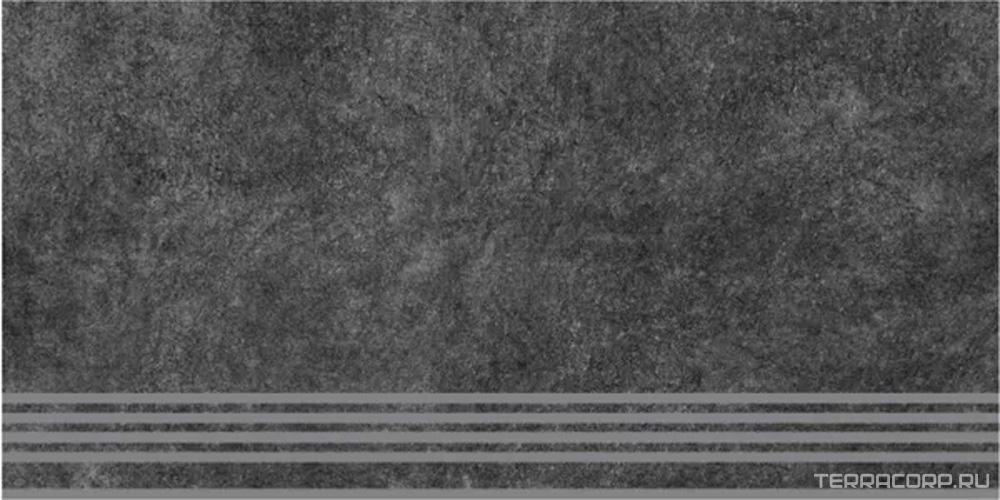 Ступени Kerama Marazzi Королевская дорога Ступень черный обрезной 30x60 Черный, фото 3