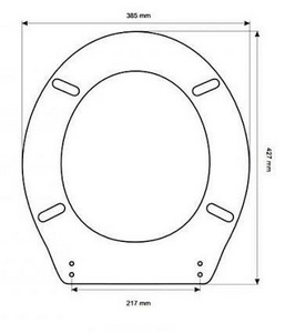 Сиденье для унитаза, БЕЗ микролифта, (цв. чёрный, петли цв. хром),  ZZ Galassia Ethos 8495NE