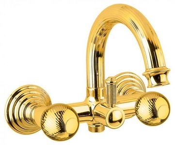 Смеситель для ванны, (цв.золото, ручки круглые),  ZZ Cezares Olimp OLIMP-VD-03/24-M