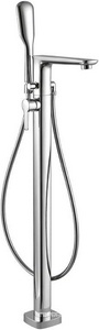 Смеситель для ванны напольный, с душевым гарнитуром (лейка, шланг), цв.хром,  ZZ Cezares Tesoro TESORO-F-VDP-01