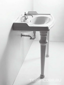 Раковина 1050х560мм, 1 отв. д/смес., с бортиком, БЕЗ креплен. арт. F 89, (цв. белый),  ZZ Simas Arcade AR 874 / 1 отв. д/смесит.