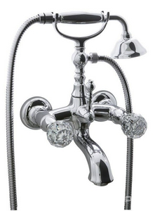 Смеситель для ванны с душевым гарнитуром, (цв. хром),  ZZ Fima Carlo Frattini Elizabeth Chic F5084CCR