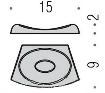 Мыльница настольная, металл., (цв.хром),  Colombo Land B2840.000