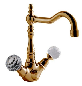 Смеситель для раковины, высокий, с поворотным изливом, с д/к, (цв.бронза),  ZZ Fima Carlo Frattini Elizabeth Chic F5091CBR