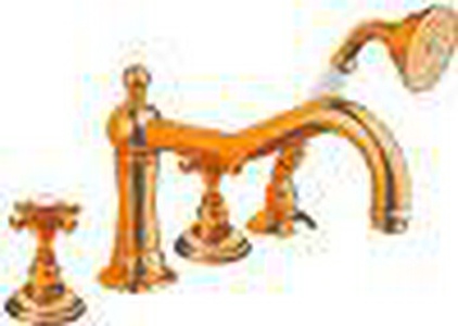 Смеситель для ванны, встраиваемый на 4 отв. (цв.бронза, ручки  Half Dome), Nicolazzi ZZ Nicolazzi Classical luxury 1449 BZ 70