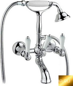 Смеситель для ванны с душевым гарнитуром, (цв.бронза, ручки Half Dome), Nicolazzi ZZ Nicolazzi Tradizionale 1401 BZ 70