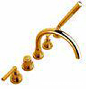 Смеситель для ванны, встраиваемый в борт на 5отв., шланг, лейка, в компл., (цв. золото) M. Croce / Mac Kinley 05 ZZ Nicolazzi M. Croce/Mac Kinley 2214 GO 29