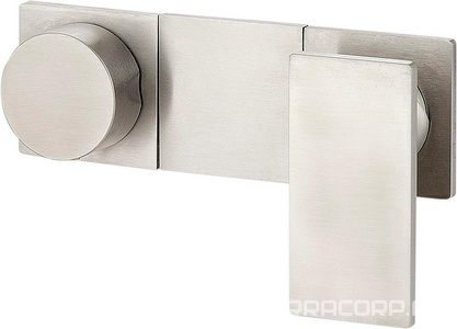 Смеситель для ванны/душа, с переключателем, БЕЗ излива, встраиваемый в стену 1 ручк., вертик., (цв. тертая сталь),  ZZ 3M 5mm RWIT 2849 IS 97