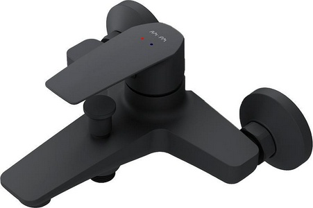 Смеситель для ванны/душа  излив 175мм, БЕЗ аксессуаров, цв.черный AMPM Gem F90A10022