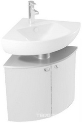 Тумба угловая Odeon Up 66,5х48x50,7 см, без раковины Е4710, цвет белый XX