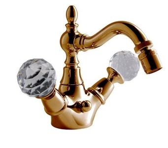 Смеситель для биде с поворотным изливом, с д/к, (цв.бронза),  ZZ Fima Carlo Frattini Elizabeth Chic F5092CBR