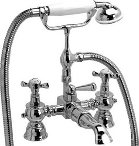 Смеситель для ванны, встраив. в борт, шланг, лейка, кронштейн в компл. (хром)  ZZ Devon & Devon Antique ADA30CR