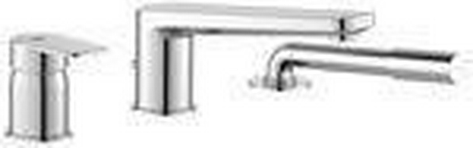 Смеситель для ванны, встраиваемый в борт на 3 отв., лейка, шланг 150см в компл., (цв.хром),  ZZ Ideal Standard Tonic II A6348AA