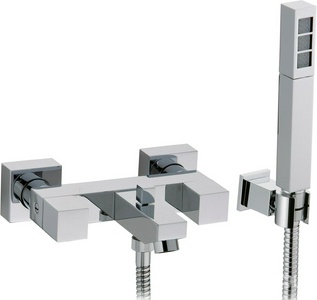 Смеситель для ванны, шланг, лейка, кронштейн в компл., (цв. brush nikel)  ZZ 3M X-Change XQ 7300XQ JJ