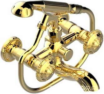 Смеситель на ванну с душ.гарн., (цв. латунь (Luxbrass))  ZZ THG Versailles G14-D03-00013B
