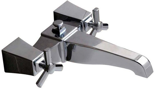 Смеситель для ванны, настенный, шланг, лейка, кронштейн в компл. (хром)  ZZ Devon & Devon Time TIME234МCR