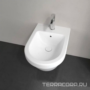 Биде подвесное, 370х530мм, круглая модель, (цв. 01 white),  Villeroy & Boch Architectura 54840001