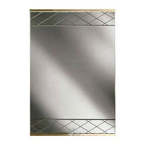 Зеркало 85хh125см, вертикальное, "Декоративное с гравировкой (ромб)", метал.вставки цв. золото,  ZZ Oasis Lutetia 0LTSR085 ORO