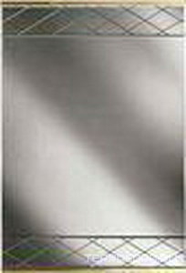 Зеркало 85хh125см, вертикальное, "Декоративное с гравировкой (ромб)", метал.вставки цв. золото,  ZZ Oasis Lutetia 0LTSR085 ORO