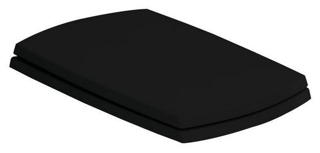 Сиденье для унитаза, с микролифтом, (цв. черный матовый, петли цв. хром),  ZZ ArtСeram Jazz JZA006 17; 71