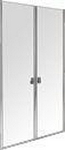 Двери для душа распашные, -120, 2-х элементные, профиль блестящий хром, стекло прозрачное ZZ Ravak CSDL2 0QVGCC0LZ1