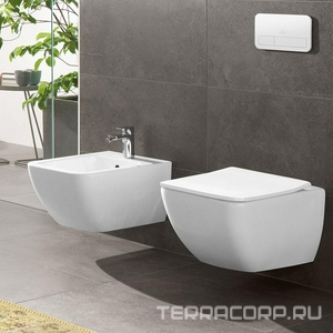 Биде подвесное, 375х560мм, с 1 отв.д/смес., крепёж в компл., (цв. 01 white),  ZZ Villeroy & Boch Venticello 44110001