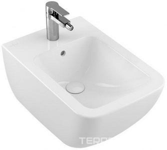 Биде подвесное, 375х560мм, с 1 отв.д/смес., крепёж в компл., (цв. 01 white),  ZZ Villeroy & Boch Venticello 44110001