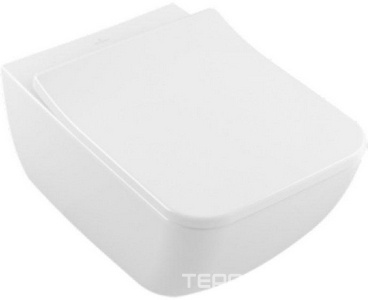 Унитаз подвесной, 375х560мм, с открытой кромкой смыва, (без сиденья), (цв. R1 white ceramicplus),  ZZ Villeroy & Boch Legato 5663R0R1