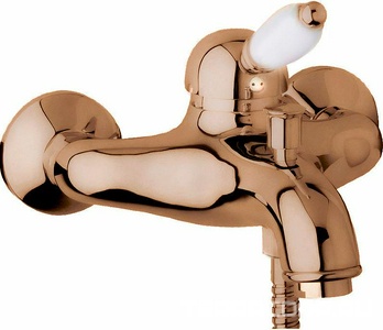 Смеситель для ванны, (цв.бронза, ручка цв.белый),  ZZ Cezares Elite ELITE-VM-02-Bi