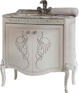 Тумба под раковину, 80,3хh84х53см, две распашные двери, ручки цв. хром,  ZZ Labor Legno Hermitage HEPL 85 ARG