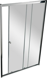 Дверь в нишу 1100хh1950мм, сдвижная с неподв. сегментом, левая/правая (вход 533мм), (стекло прозр. 6мм, фурнит. цв.хром),  ZZ Cezares Anima ANIMA-W-BF-1-110-C-Cr