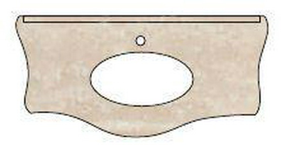 Столешница 128х57хh7см, 1 отв. д/смесит., (мрамор цв. Marmo Travertino),  KL Cezares Carlotta CARL04.M1 Marmo Travertino 1 fori