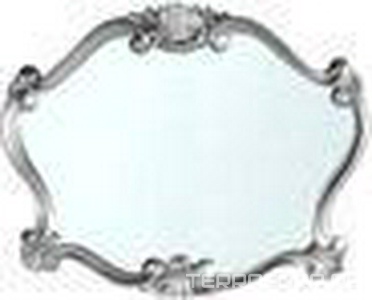 Зеркало прямоуг. в дерев. резной раме 92хh70см, (цв. хром металл), крепёж в компл.,  ZZ TW Collection Barocco 330 cr metal