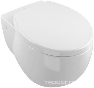Унитаз подвесной 400х590мм, без сиденья, горизонт.слив (R2 Star white ceramicplus),  KL Villeroy & Boch Aveo 661210R2